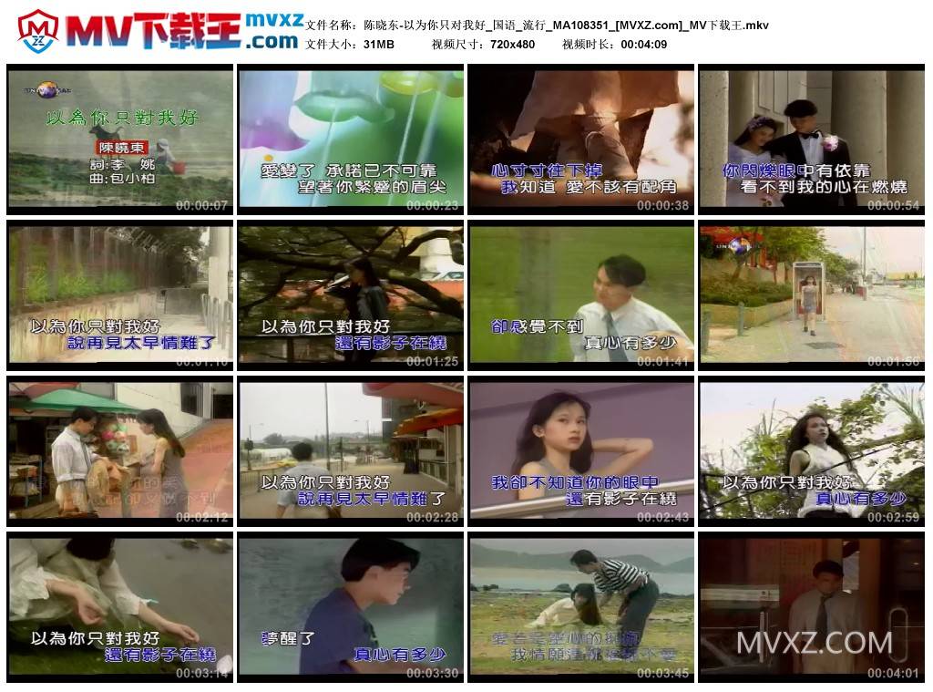 陈晓东-以为你只对我好_国语_流行_MA108351